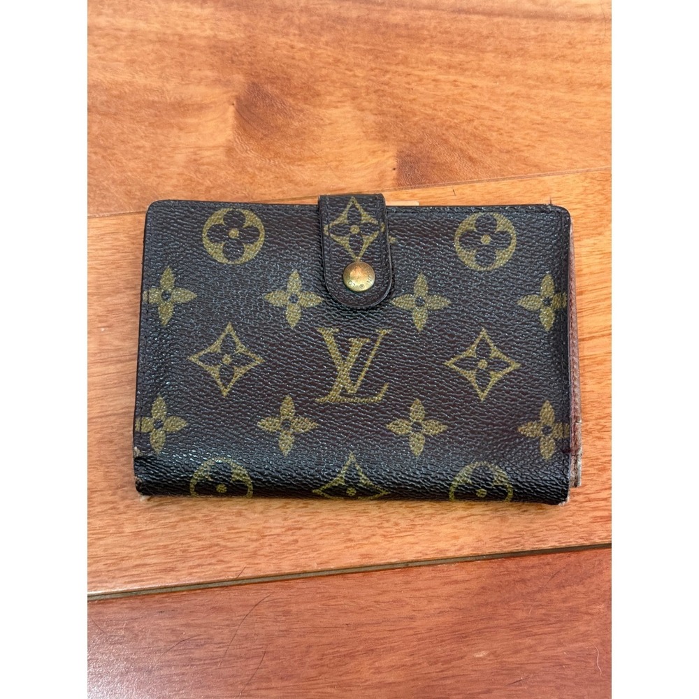 Louis Vuitton French Purse Wallet Womens Brown Monogram Canvas Vintage Small - Picture 1 of 11
